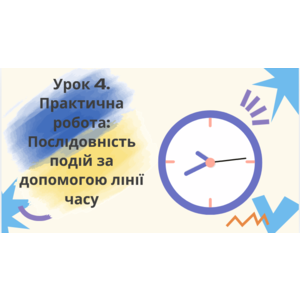 Презентація: Урок 4. Практична робота: Послідовність подій за допомогою лінії часу